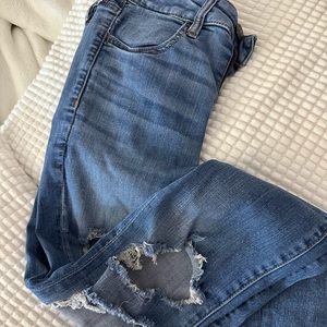 American Eagle High Waisted Ripped Jeans